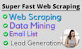 do web scraping data entry and lead generation