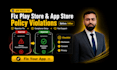 fix play store and app store policy violations for mobile app development