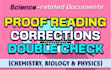 provide high quality science proofreading and editing