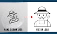 create hand drawing to logo