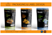 make food packaging, pouch design, bottle label
