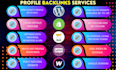 build 1000 seo profile backlinks from high authority website