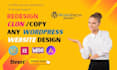 design, redesign, revamp copy clone wordpress website landing page elementor pro