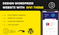 create a unique divi wordpress website using the divi theme