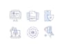 design utra crisp vector line svg custom icon set