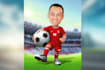 do make a sports theme caricature from your photo