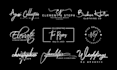 design handwritten, signature, cursive logo