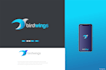 design a modern tech, software, platform, and saas logo flat minimalist