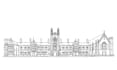 sketch your venue for wedding invites and stationery