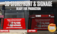 design realistic 3d signage and storefront facades