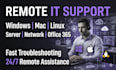 provide remote IT support for windows, mac, and network troubleshooting