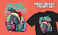 custom vintage tshirt illustration for streetwear merch branding