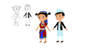 create 2d character design for animation