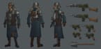 create scifi or fantasy character concept art