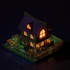 create low poly 3d model diorama scenes