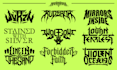 create metal, death metal logo for band, letter, font design