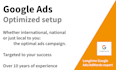 set up an optimized google ads campaign for you in german or english