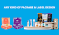 do product package and label design, mailer and subscription box with mockup