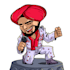 create flat funny cartoon character mascot