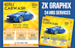 create car wash, car detailing, rental flyer, car service and price list flyer