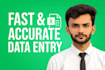 do data entry and web research in low price
