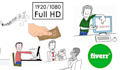 create a colorful whiteboard animation video within 24 hours