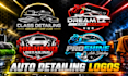make unique auto detailing, car wash, and mobile detailing logo