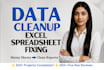 do data entry in excel and google sheets