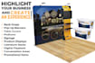 create a tradeshow booth pop up backdrop banner table cover to get more leads