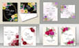 draw wedding invitation, greeting card with watercolor