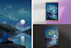 draw a flat vector landscape illustration