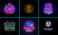 make neon logo design, animation and neon sign
