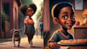 draw african american children story book illustration