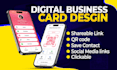 design clickable digital business card  with qr code