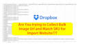 extract image URL from dropbox and match code to excel CSV