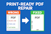 repair and fix rejected book files for print and ebook