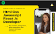 do python django react js website as full stack developer