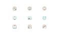 design  unique and simple custom icon set