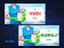 design a push and pull glass door sticker with a logo