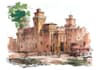 create a high quality architectural hand drawn sketch