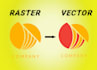do manual vector tracing, convert raster to vector, logo