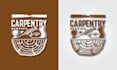 design carpentry woodwork and wood craft logo