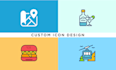 design unique icon,simple and mordern icon set