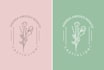 make beautiful elegant hand drawn botanical boho logo design
