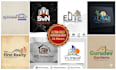 design luxury real estate and property construction logo