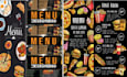 design flyer template, menu board, logo graphics designer