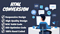 convert psd to html, figma to html, sketch to html responsive bootstrap 5