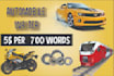 be your automobile content writer and automotive blog writer