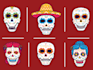 design  unique and creative mexican dead day skull logo