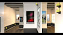 create realistic 3d art gallery slideshow video
